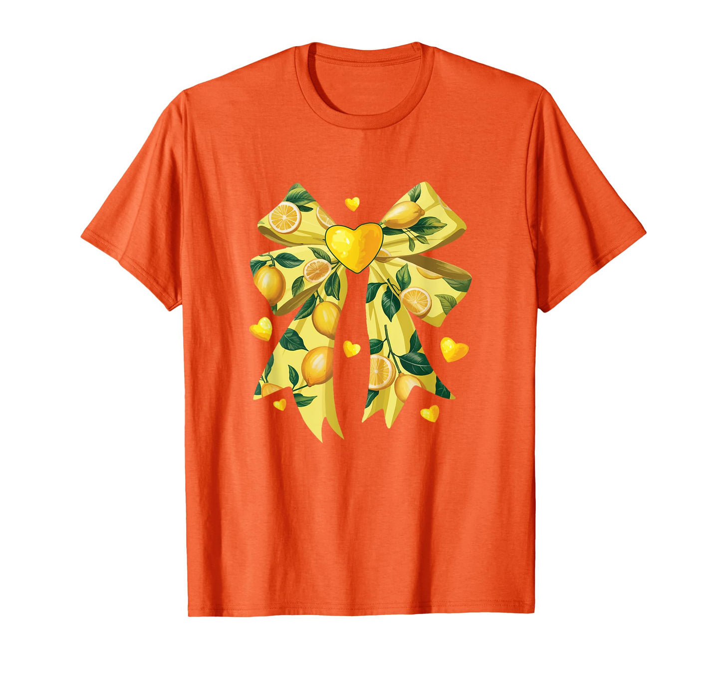 Lemon Fruit Coquette Bow For Women Girls Summer Vacation T-Shirt