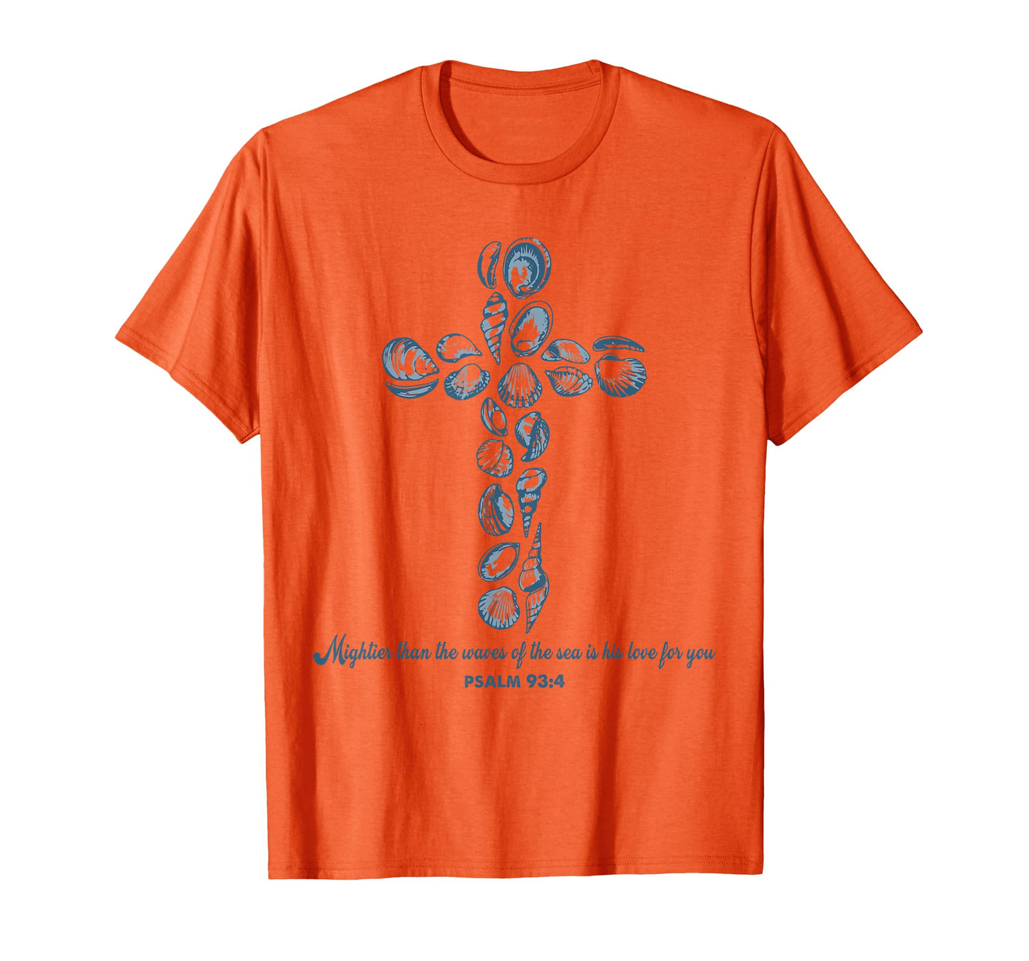 Christian Seashell Style Beach Vacation Faith Cross Women T-Shirt
