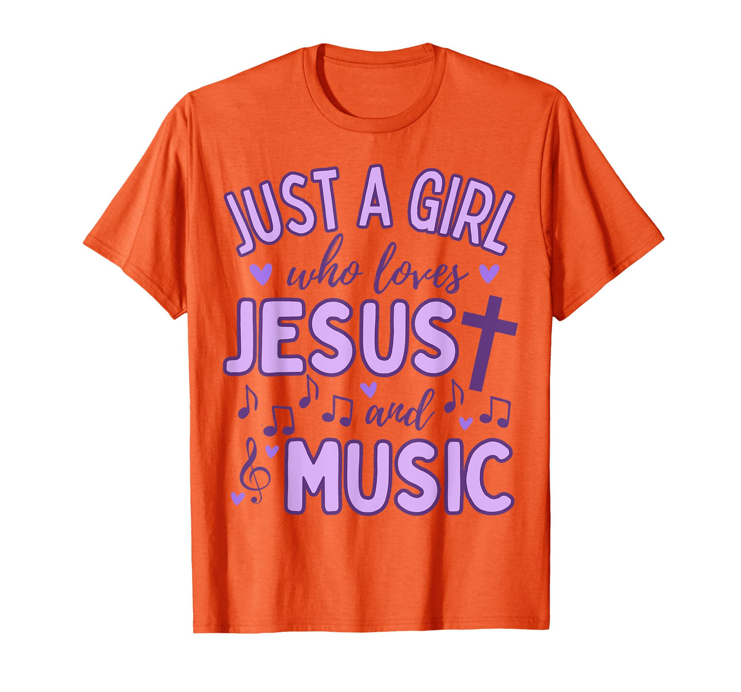 Just A Girl Who Loves Jesus and Music Christian Funny T-Shirt