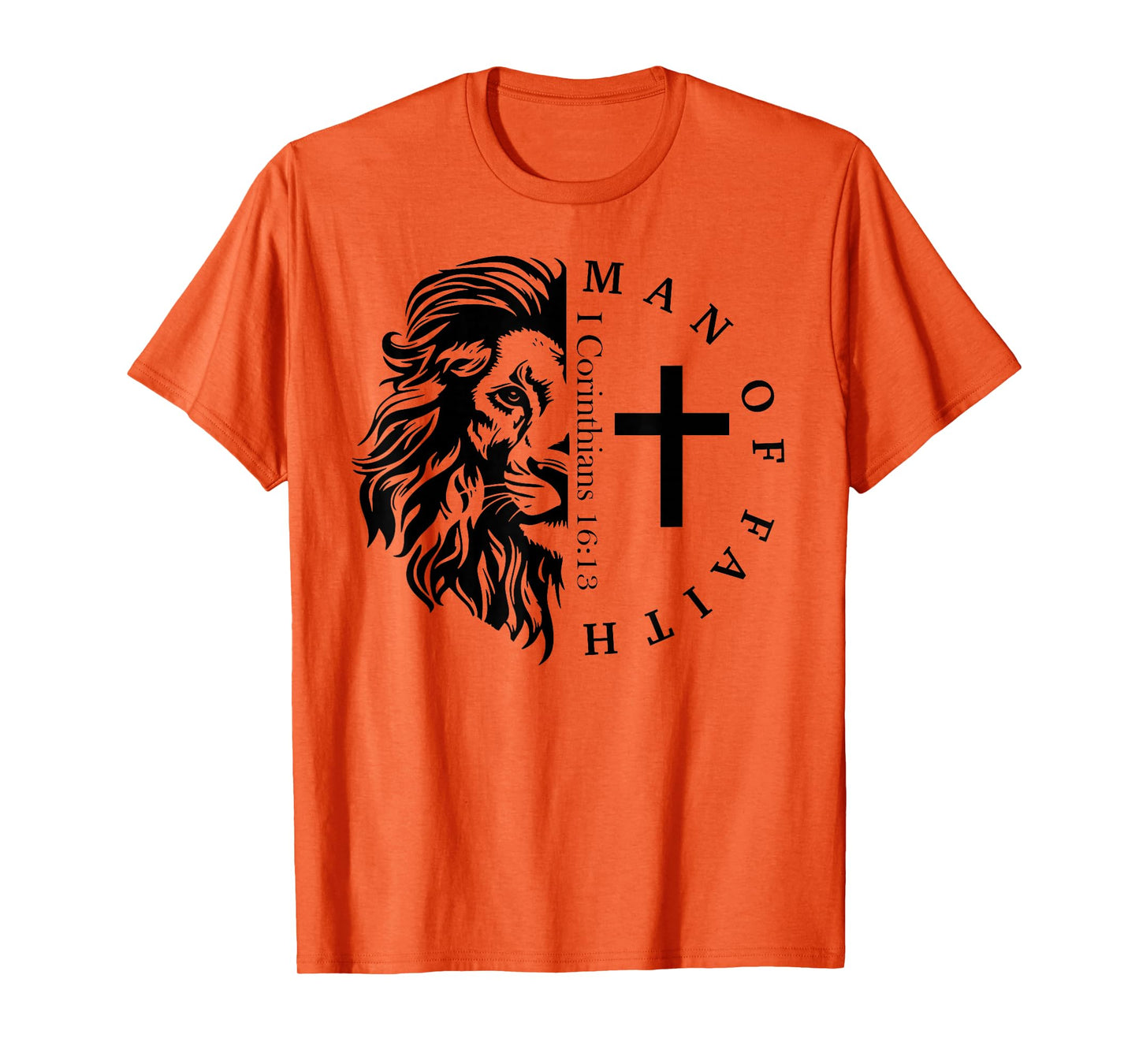 Jesus Man of Faith Christian Cross God Faith Bible Pray T-Shirt