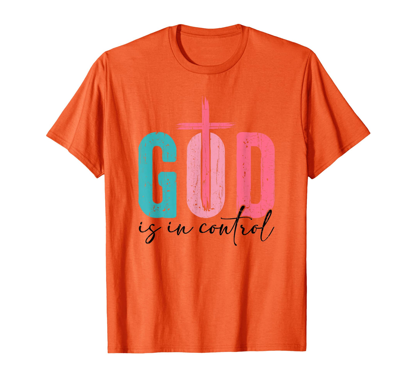 God is in Control, Christian, Jesus, Religious, Bible Verse T-Shirt