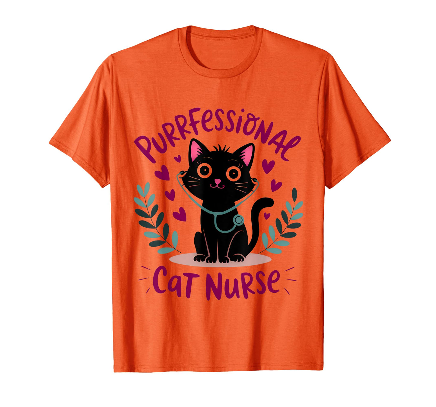 Purrfessional Cat Nurse for International Cat Day T-Shirt