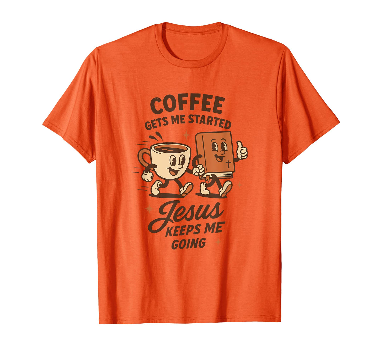 Coffee and Jesus Retro Christian Faith Based Coffee Lover T-Shirt