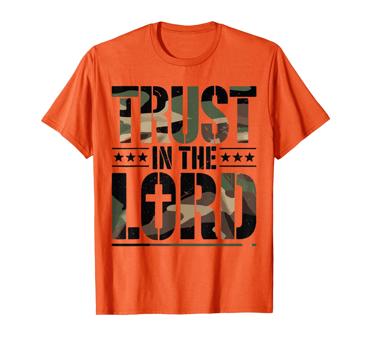 Camo Trust in The Lord Jesus Christ Christian Proverbs 3 5 T-Shirt
