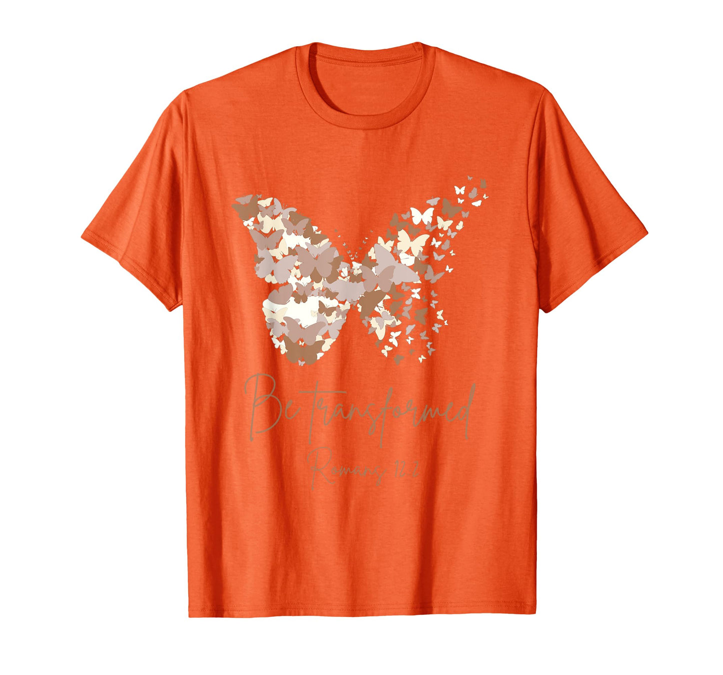 Be Transformed Romans 12:2 Butterfly Christian Bible Cute T-Shirt