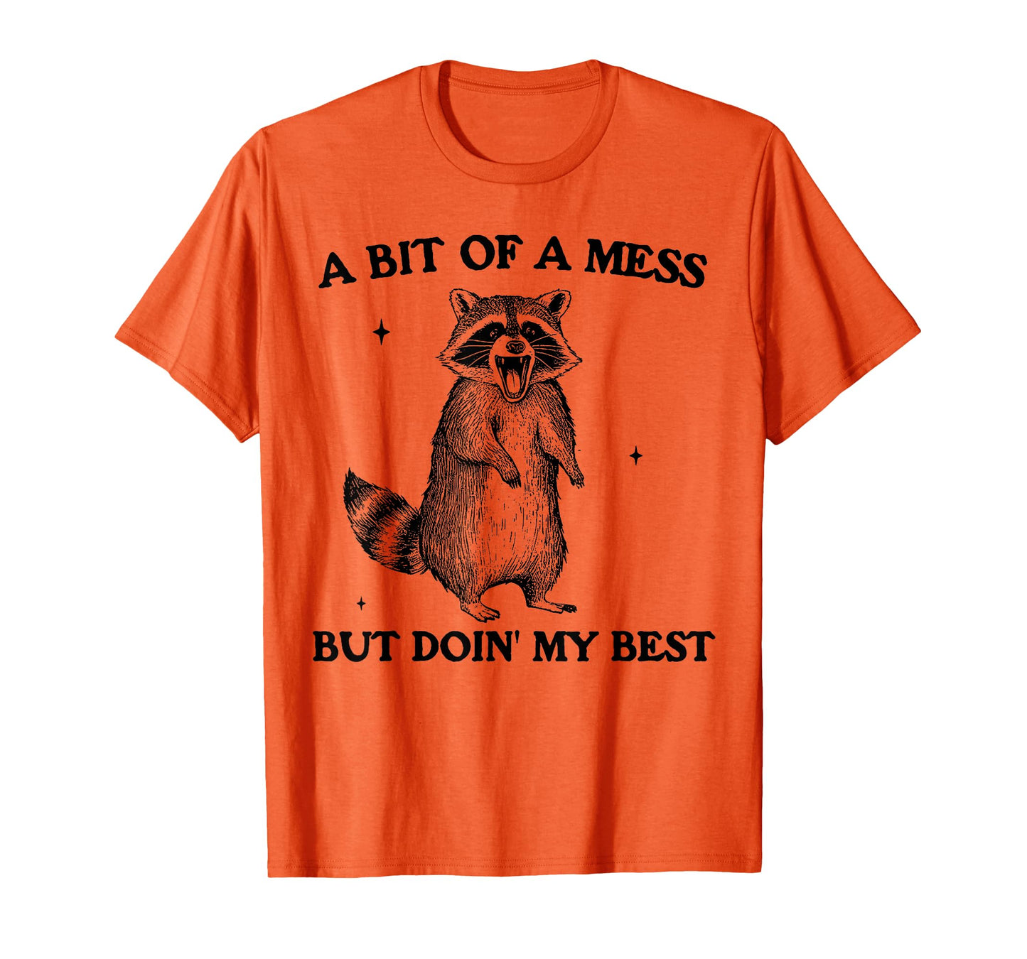 Bit of A Mess But Doing My Best Funny Raccoon Saying Quote T-Shirt