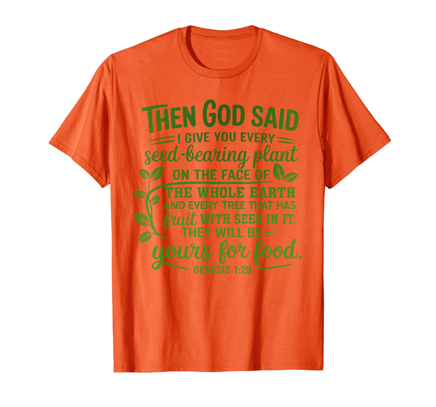Genesis 1:29 Plant Based Diet Vegan Bible Verse T-Shirt
