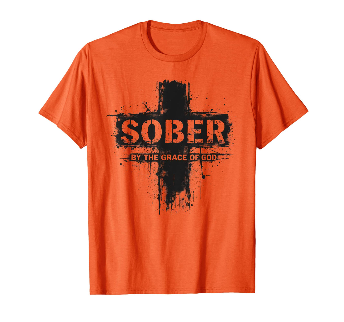 Sober By the Grace Of God Sobriety Christian Recovery AA T-Shirt