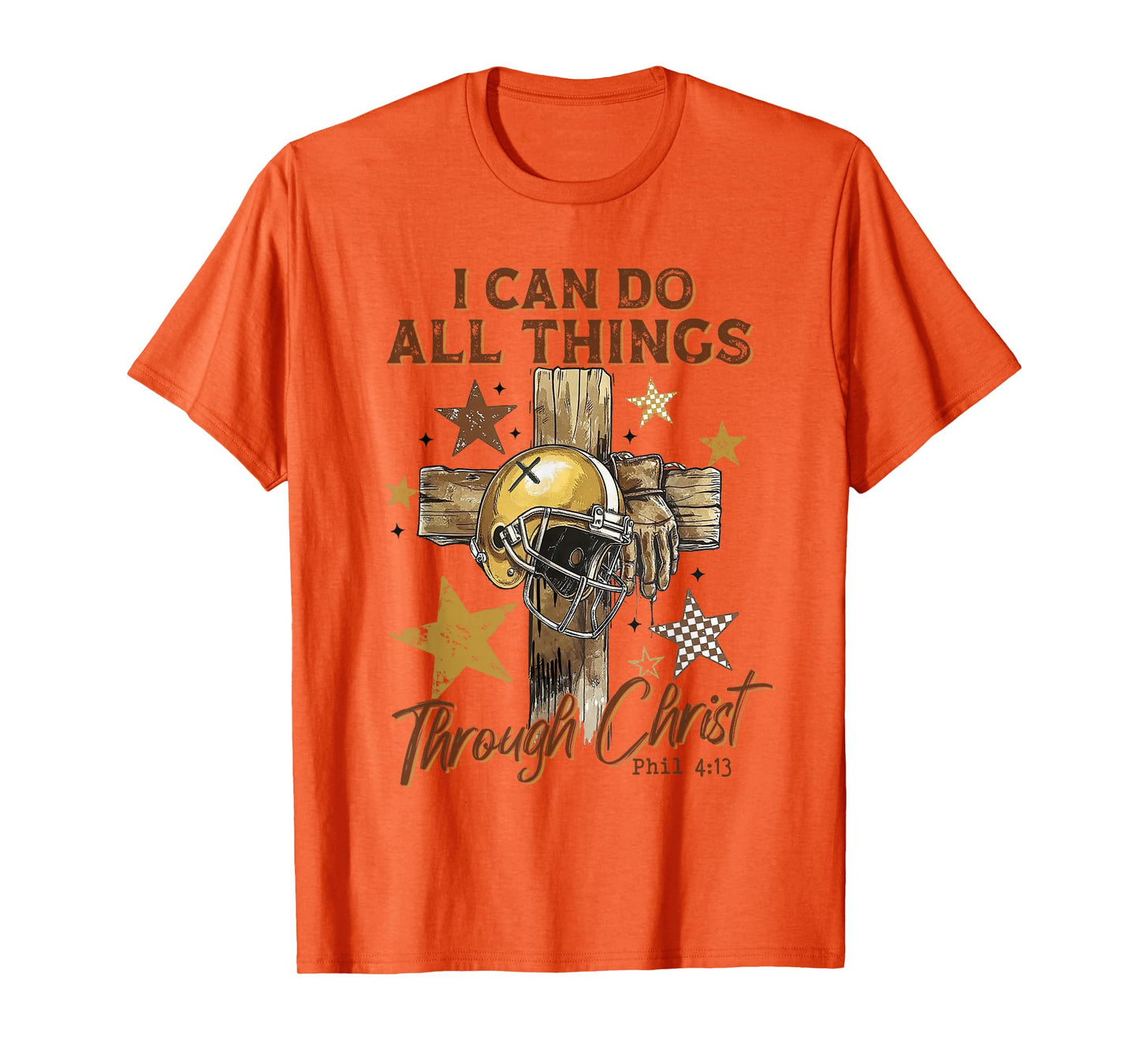 I Can Do All Things Through Christ Game Day Football Season T-Shirt