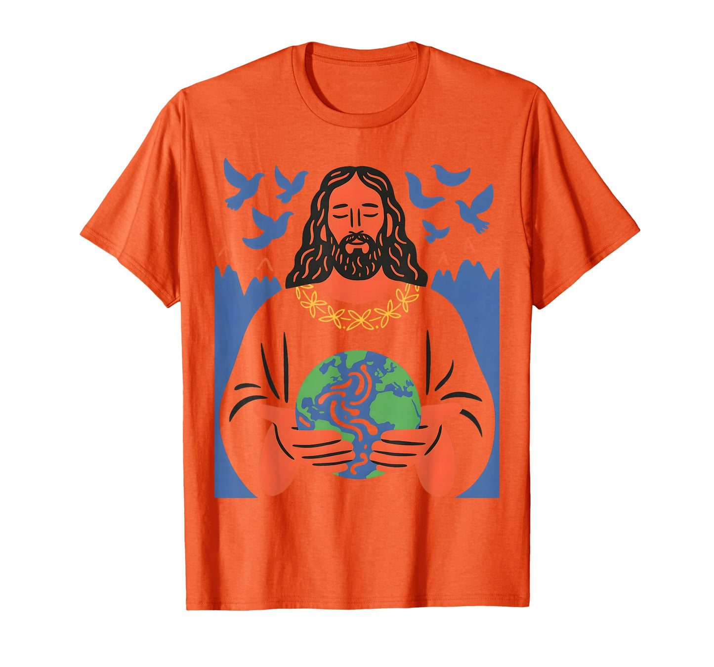 Faith Peace Creation Spiritual Earth Dove Design T-Shirt