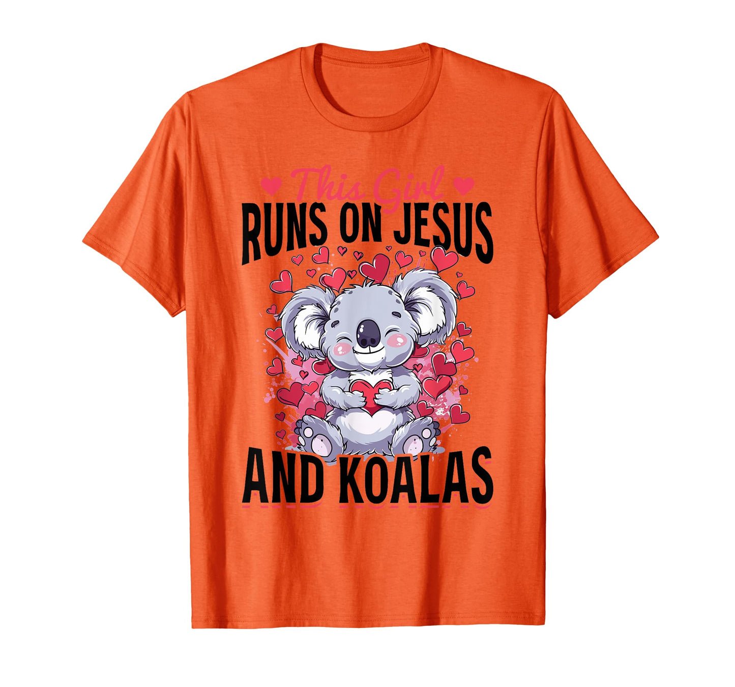 Funny Koala Animal This Girl Runs On Jesus And Koalas T-Shirt