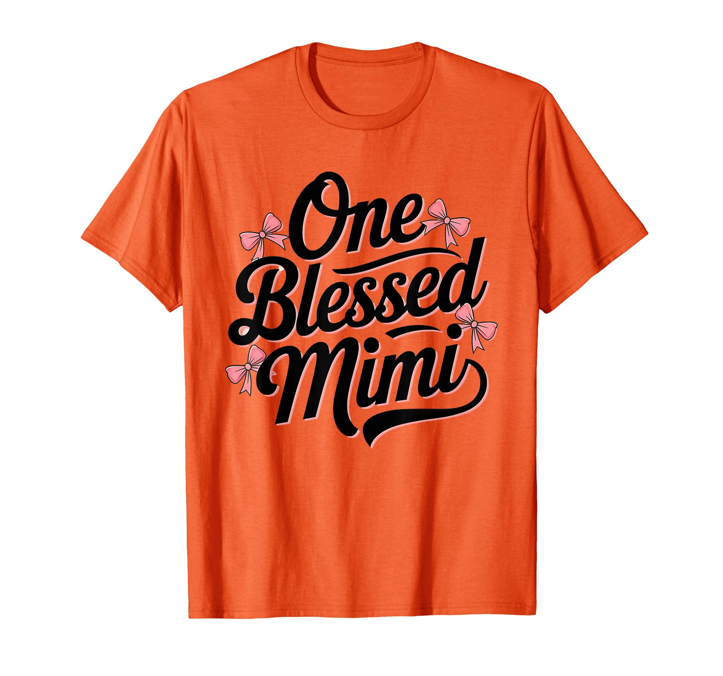 Popular Pink One Blessed Mimi Christian Grandmother Bow T-Shirt