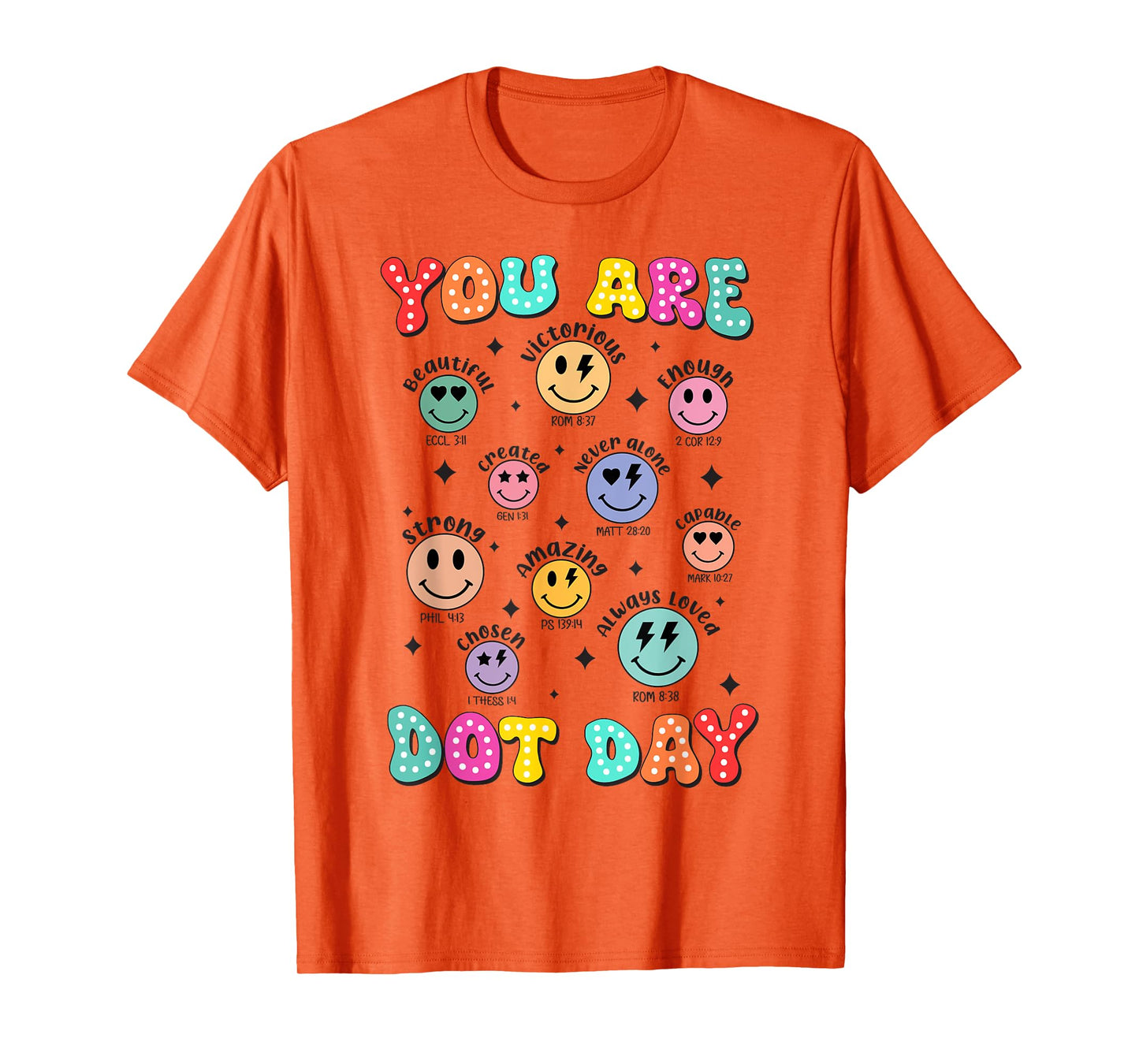 You are Enough Christian Bible Dot Day Colorful Polka Dot T-Shirt