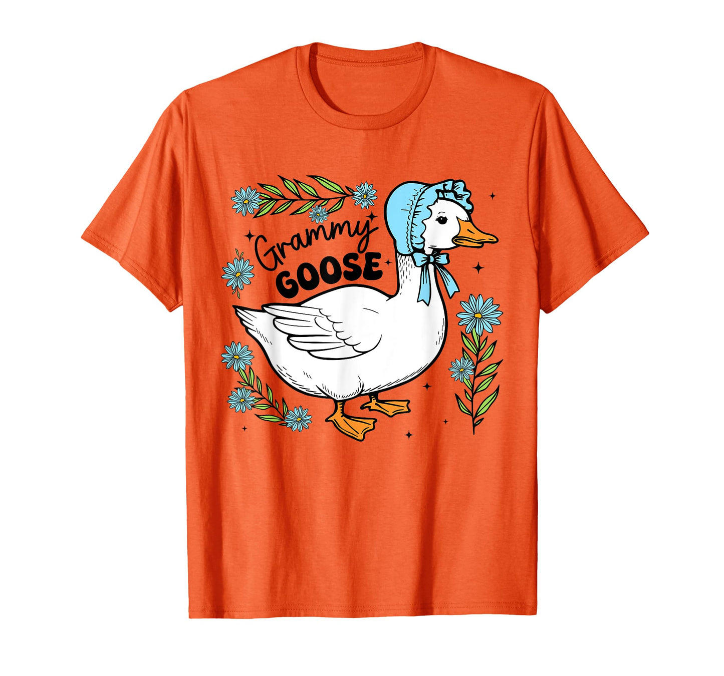 Floral Grammy Goose Cute Silly Goose Mother's Day Womens T-Shirt