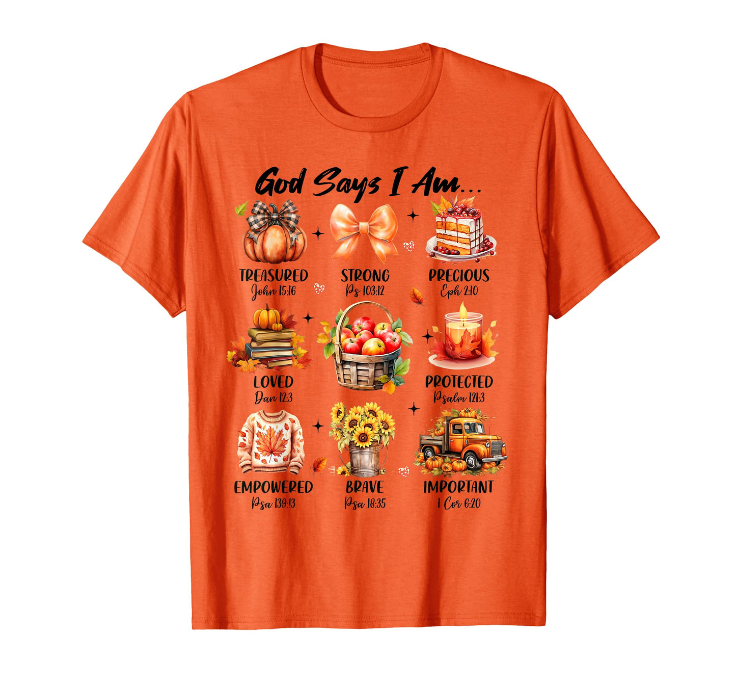 Retro God Says I Am Christian Faith Jesus Fall Thanksgiving T-Shirt