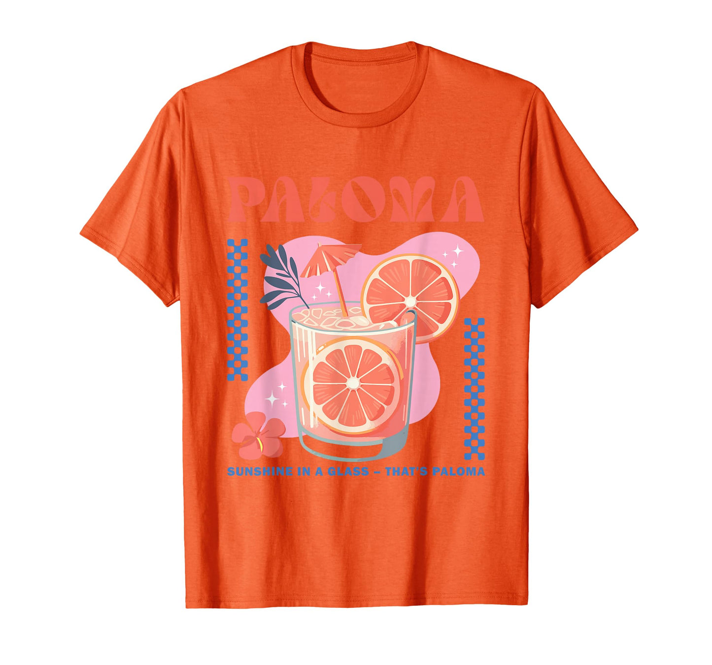 Paloma Cocktail Retro Tee Sunshine in a Glass Citrus Drink T-Shirt