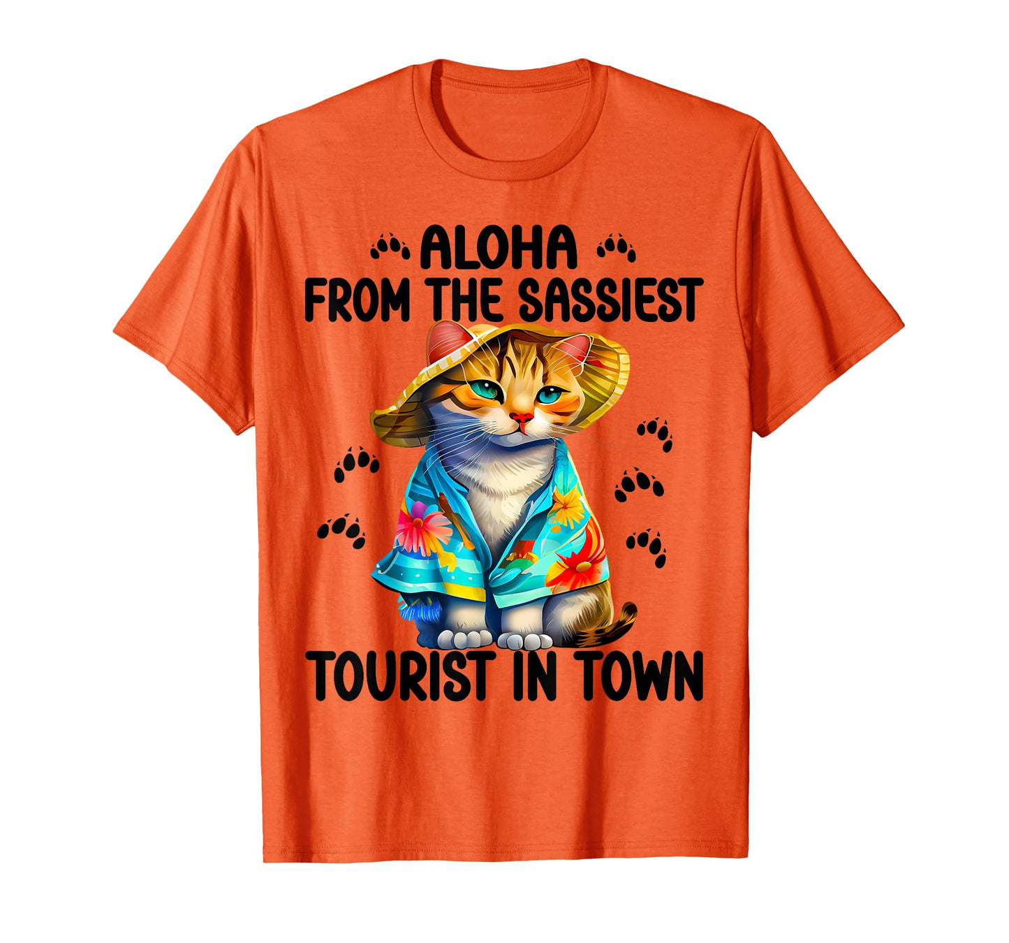 Aloha from the sassiest tourist in town.Funny Summer cats T-Shirt