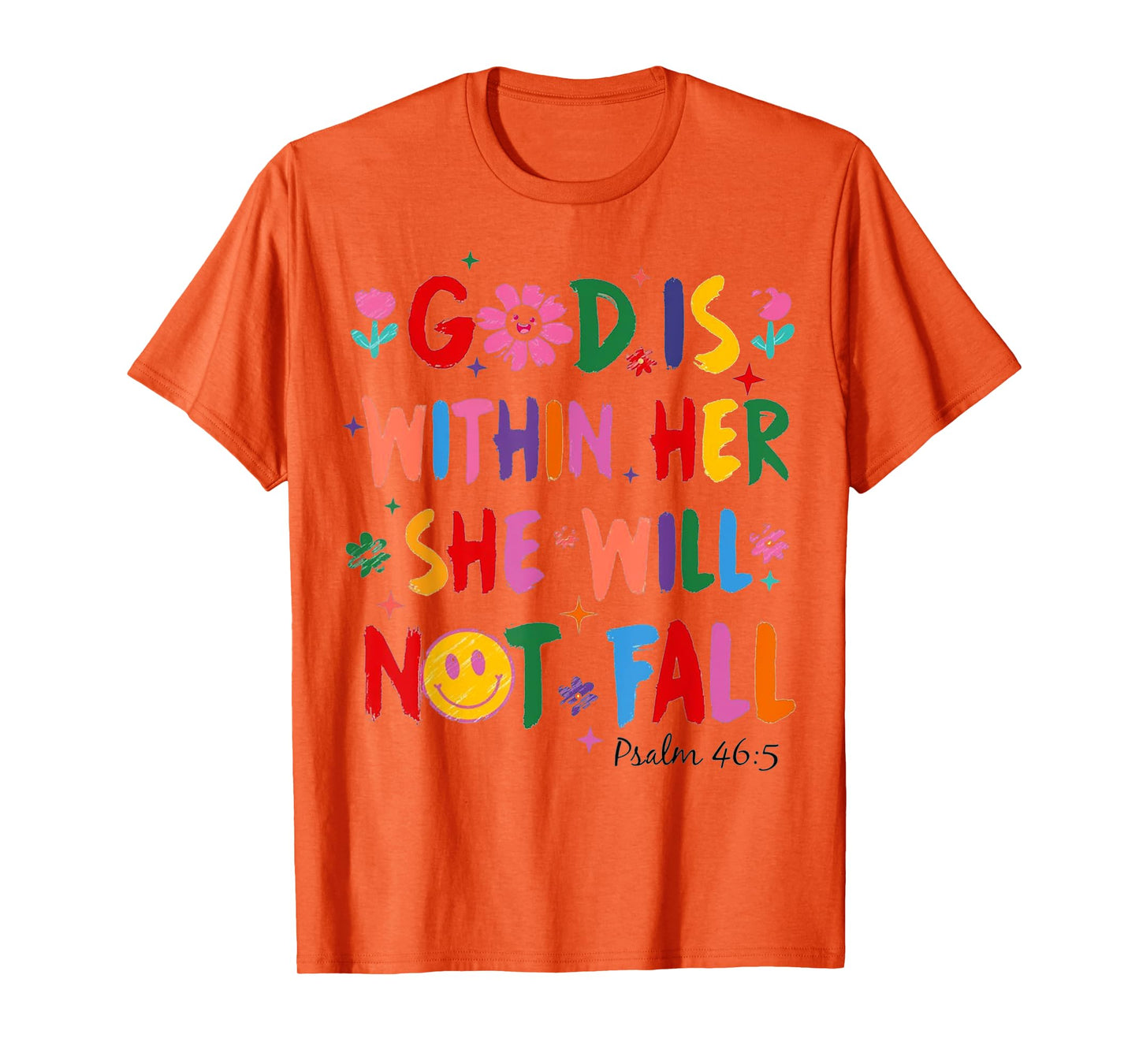 God Is Within Her She Will Not Fall Coquette Christian Bible T-Shirt