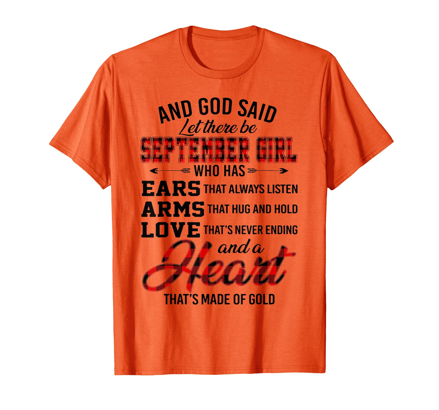 And God Said Let There Be September Girl Who Has Ears Arms T-Shirt