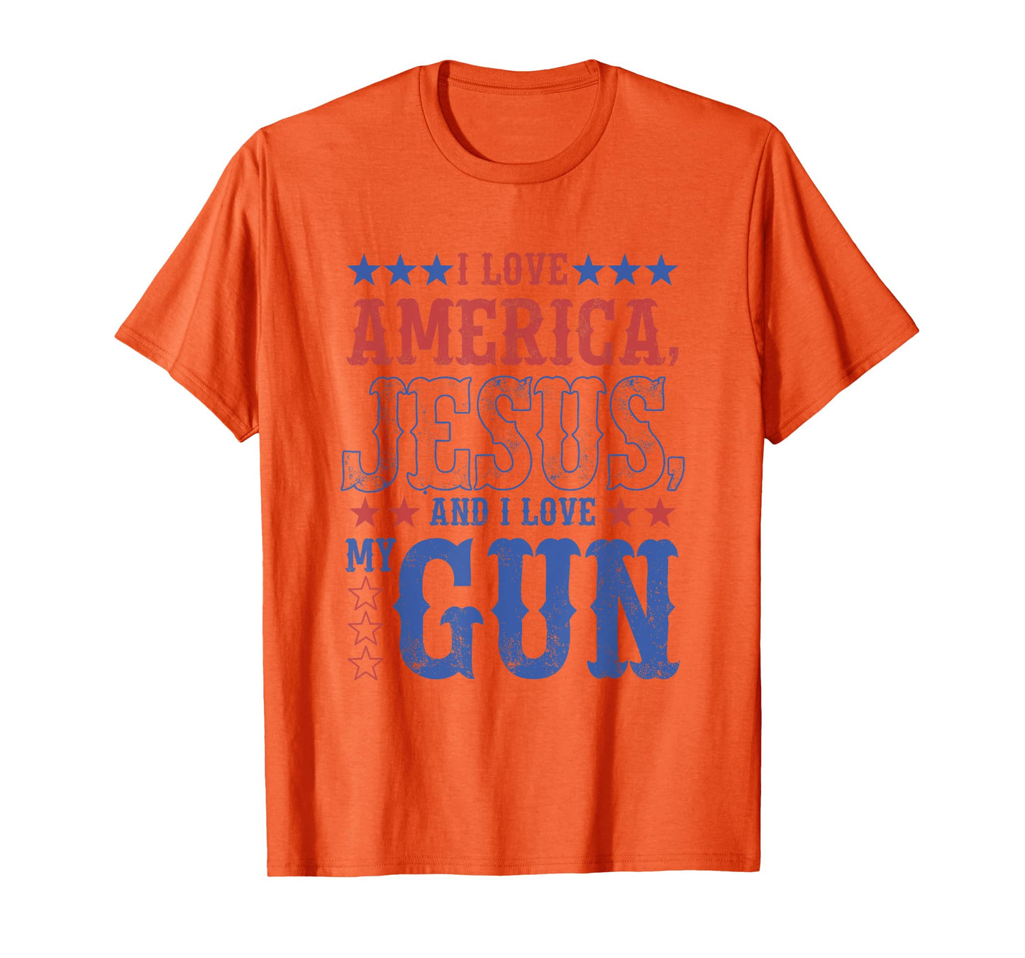 I Love America Jesus And I Love Gun Apparel T-Shirt