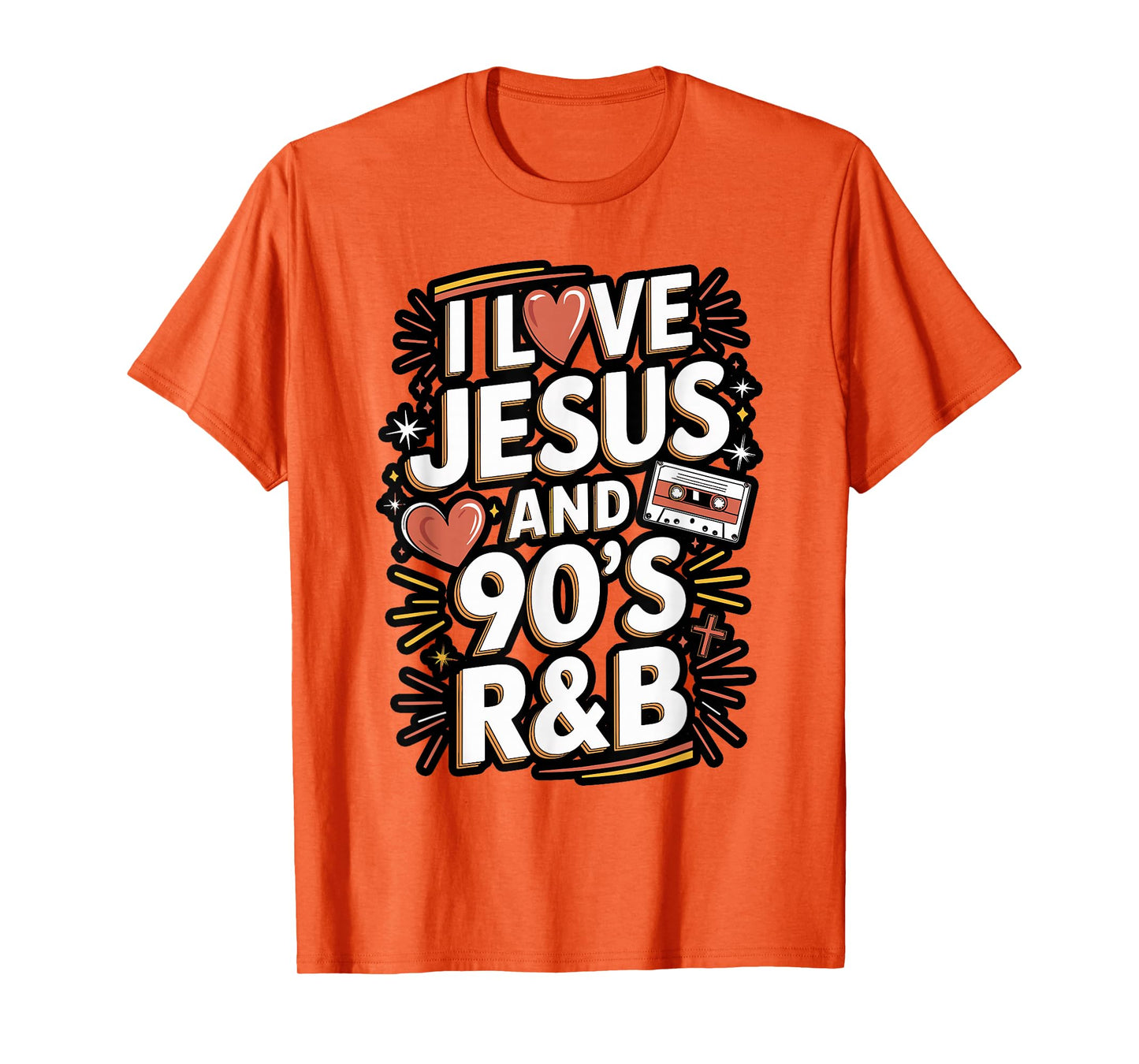 I Love Jesus and 90s RNB Quote Design T-Shirt