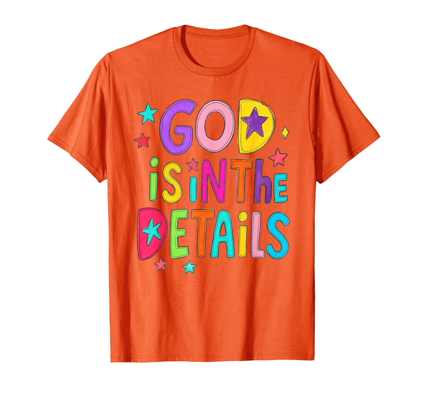 Christian Bible Verse Jesus Religious Faith God Is In Detail T-Shirt