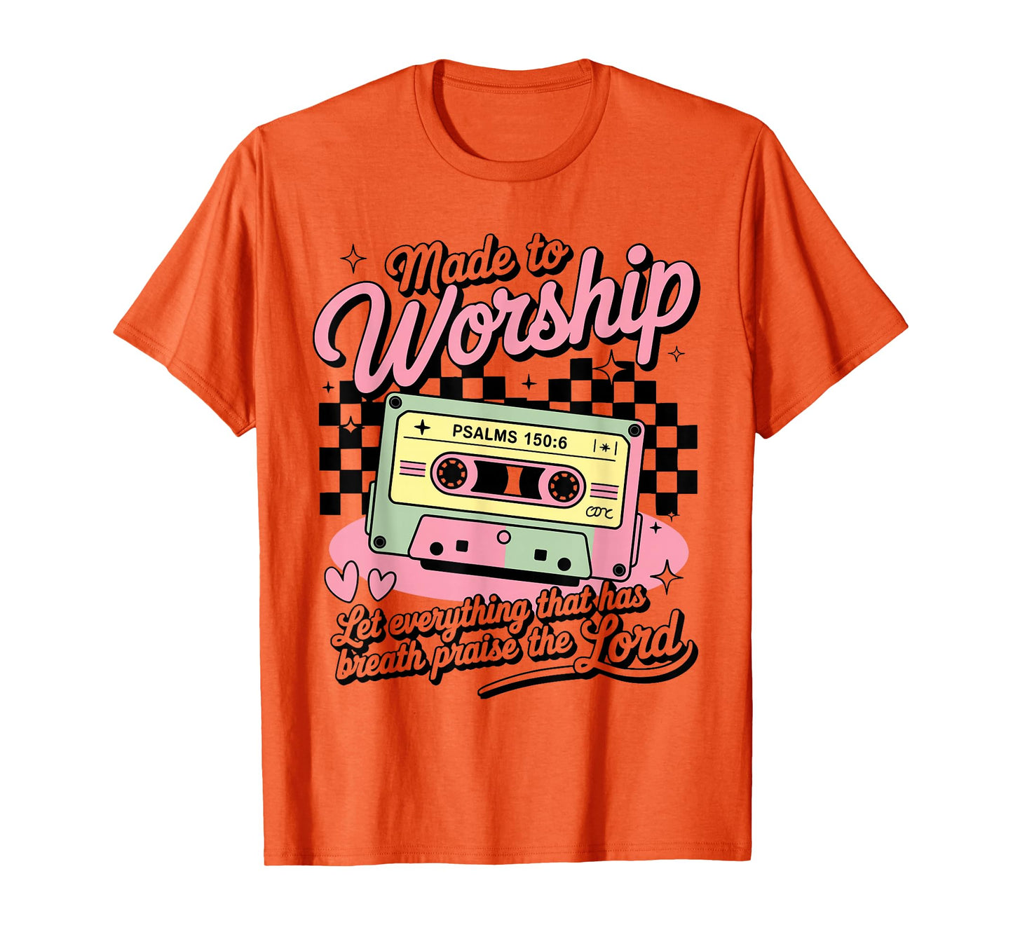 Retro Worship Cassette Psalm 150:6 Christian Praise Music T-Shirt