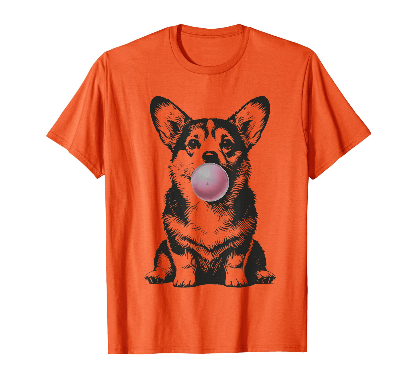 Corgi Blowing Bubble Gum Funny Dog Cartoon Meme T-Shirt