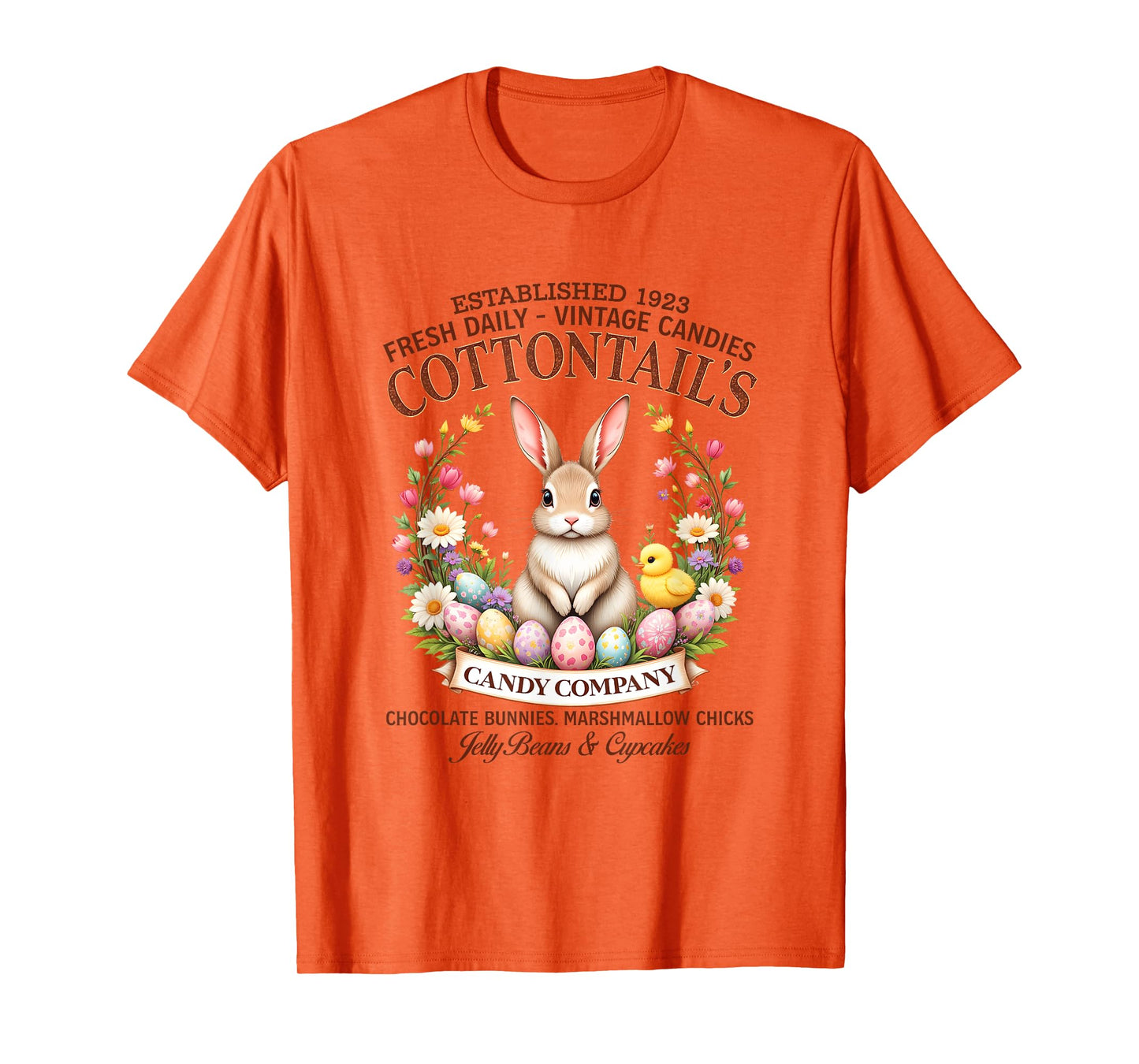 Cottontail’s Candy Co. Vintage Easter Bunny Easter Day T-Shirt