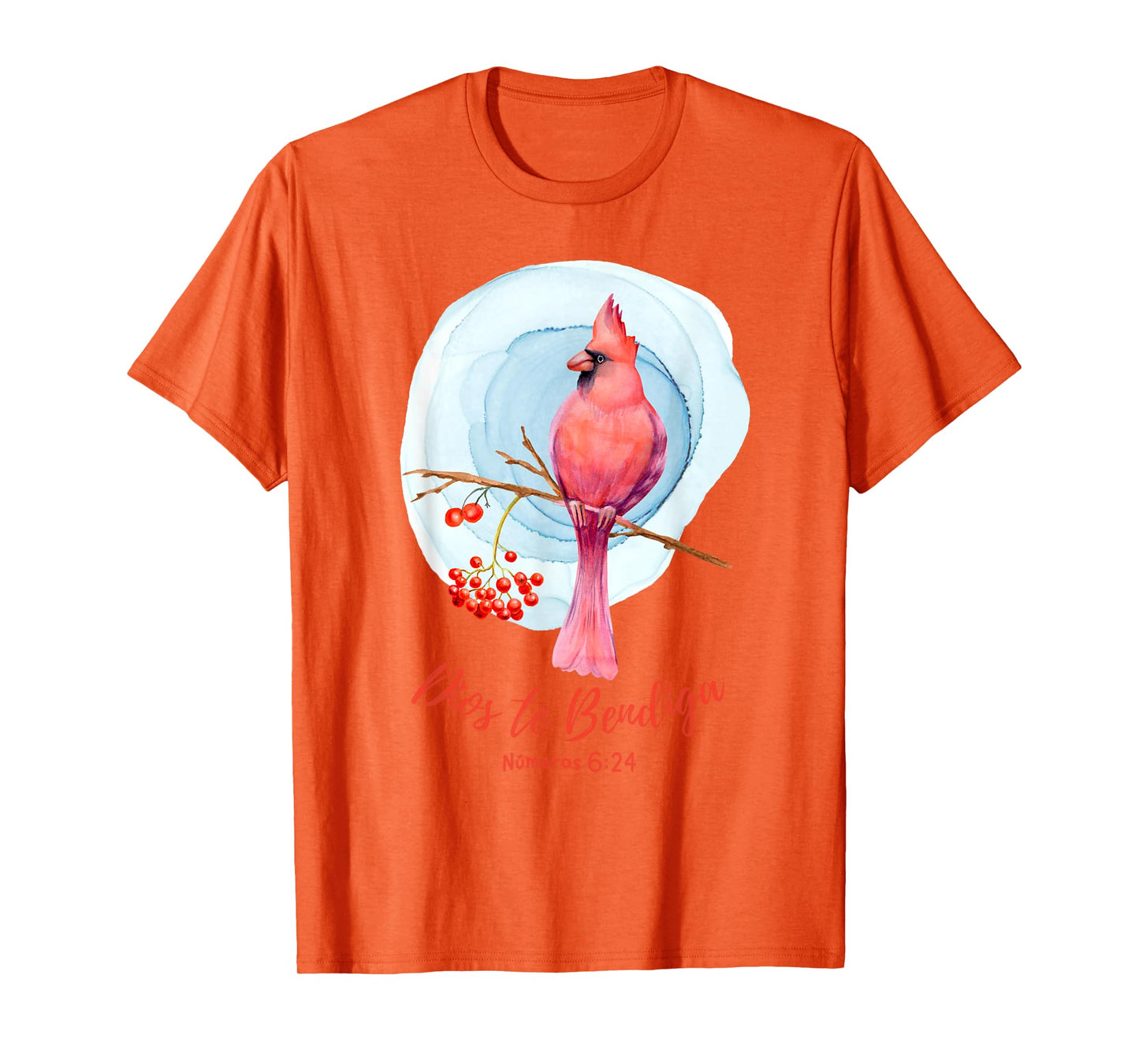 Dios te Bendiga, GOD BLESS YOU, Números 6:24, Cardinal T-Shirt