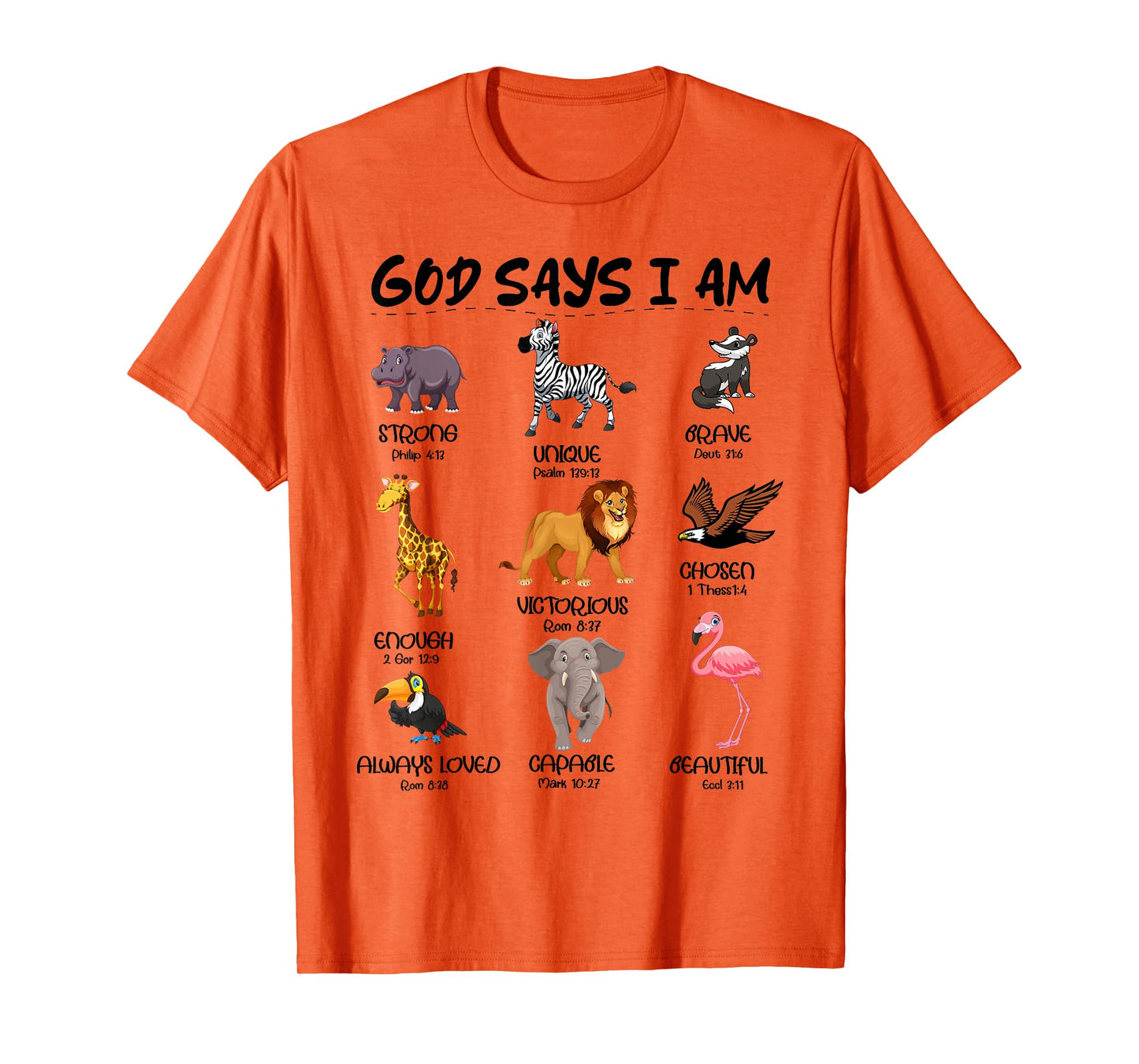 God Say I Am Safari Wild Animals Boys Kids Toddler Christian T-Shirt