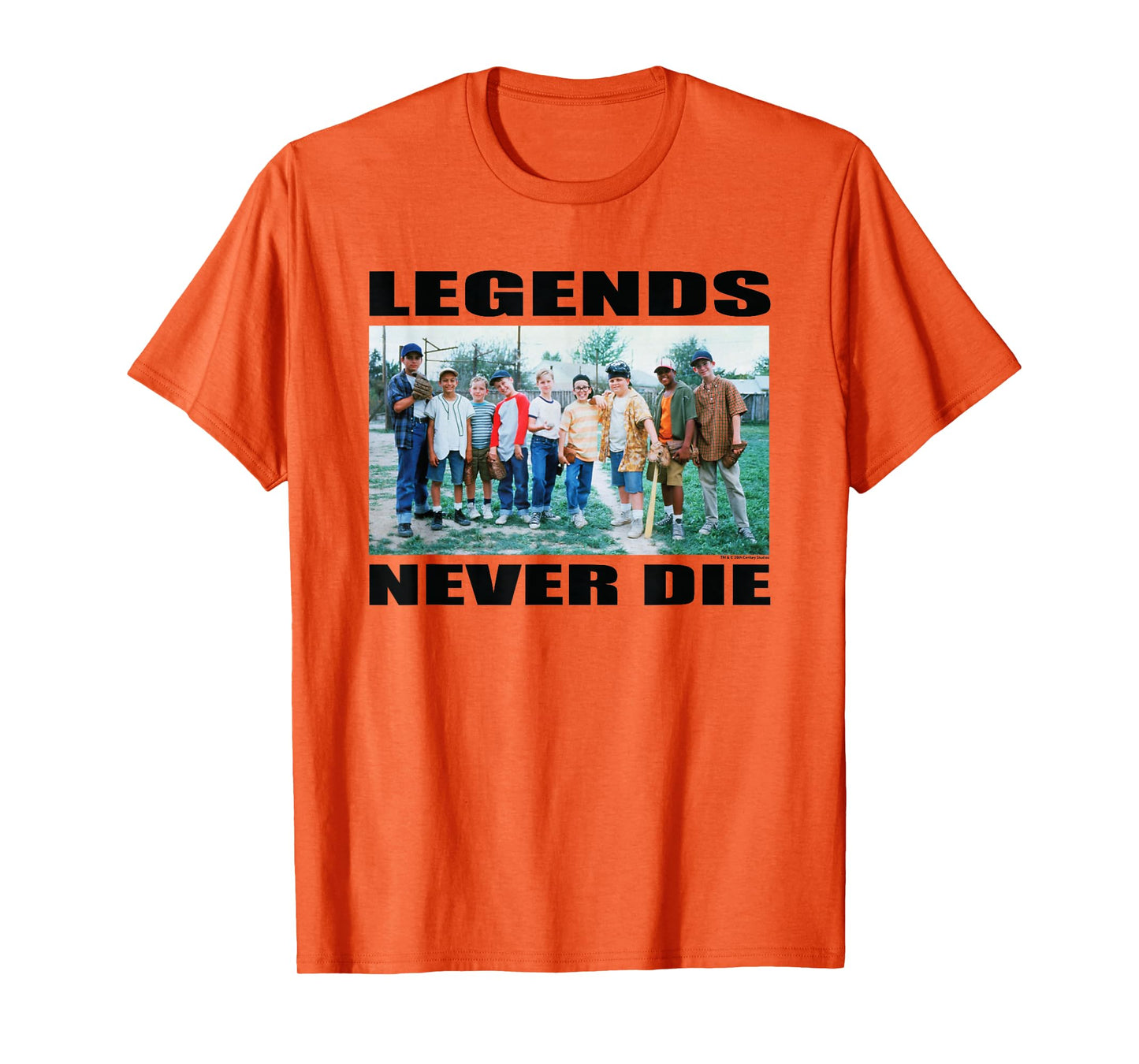 The Sandlot "Legends Never Die" Quote Official 1993 Movie T-Shirt