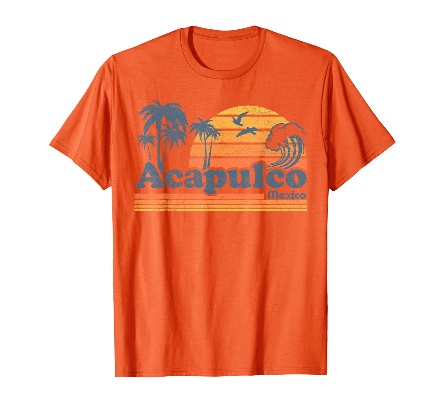 Acapulco Mexico Beach Summer Vacation Sun Vintage 70's Retro T-Shirt