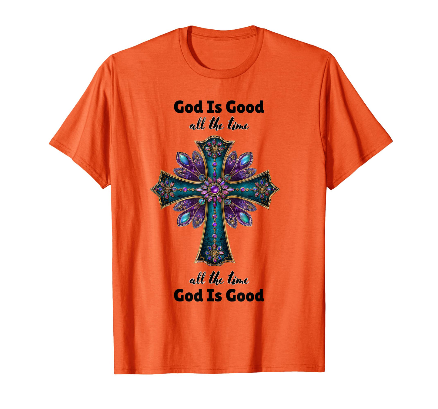 God is Good Cross Design Christian Inspirational Art T-Shirt