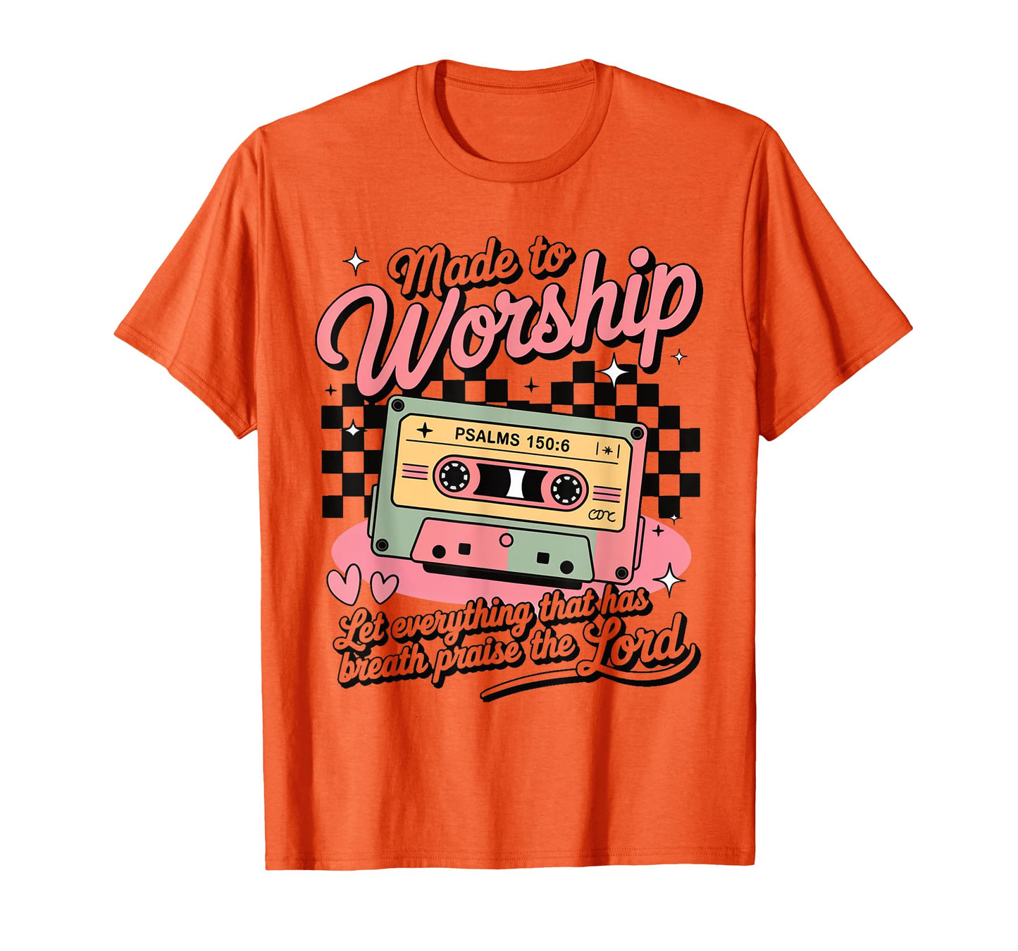 Retro Worship Cassette Psalm 150:6 Christian Praise Music T-Shirt