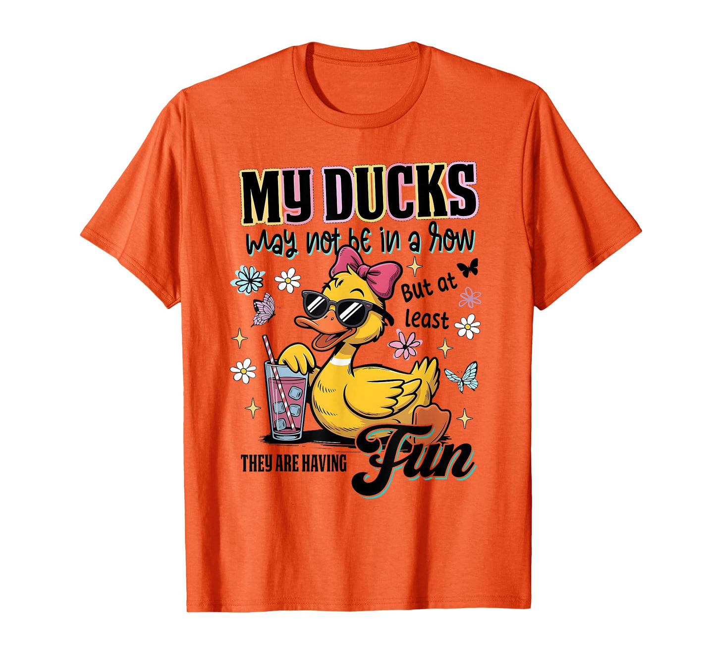 Silly Goose Duck Teacher Not In A Row They Are Having Fun T-Shirt