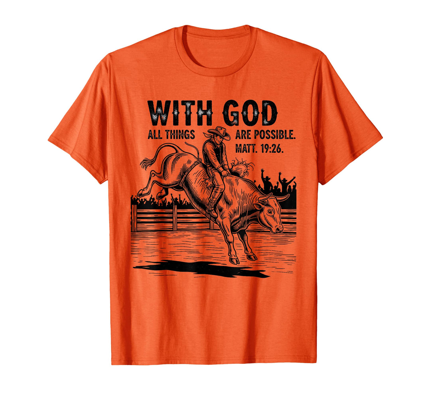 Cowboy Bible Scripture Verse Western Jesus for Mens Faith T-Shirt
