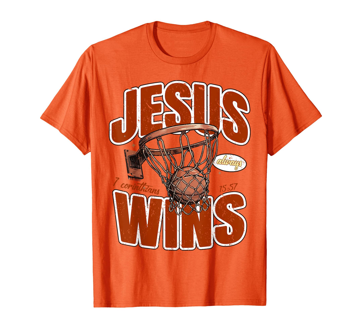 Vintage Jesus Christian Playing Basketball Funny for Men Boy T-Shirt