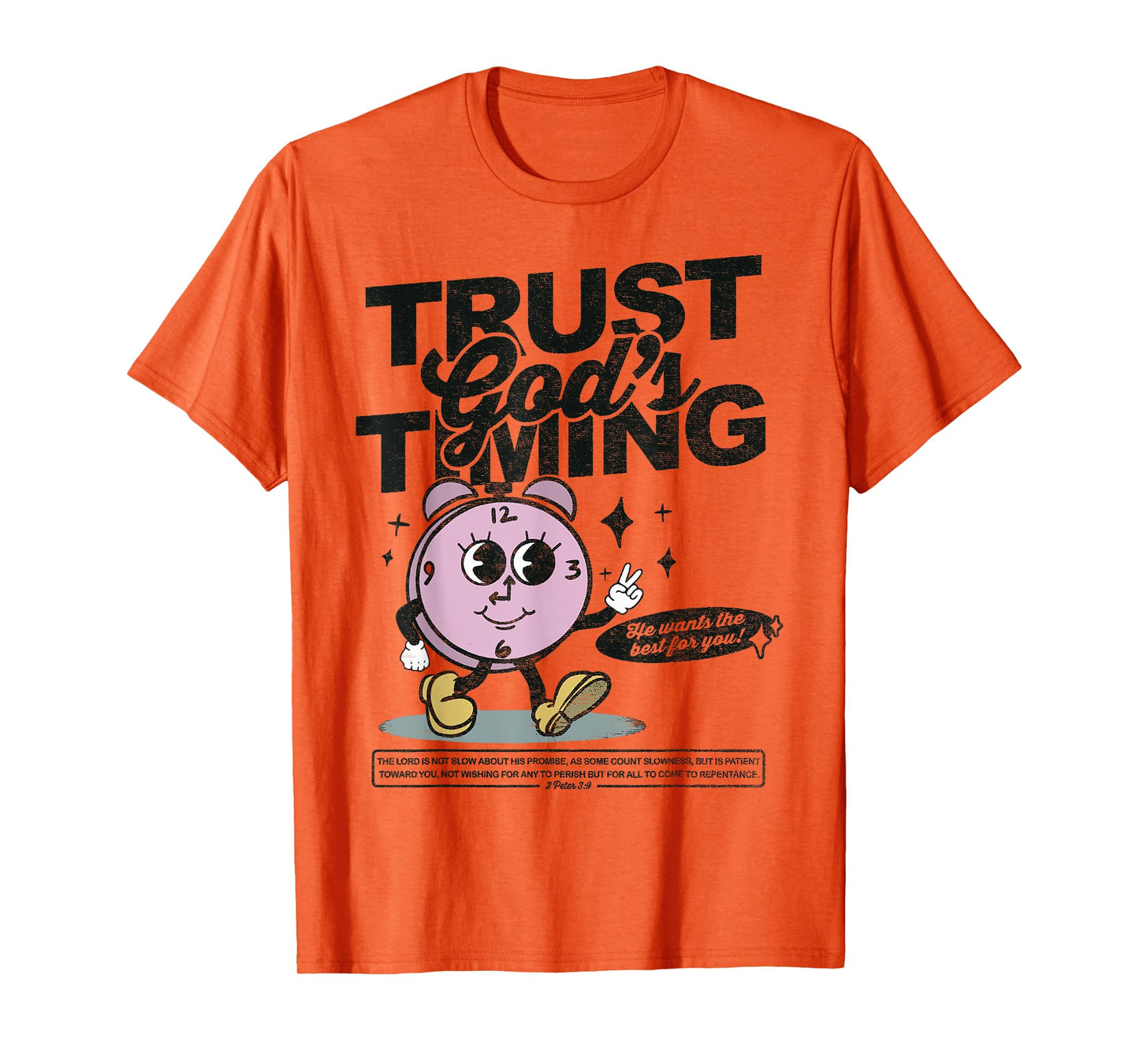 Trust God's Timing Women Christian Religious Women Men T-Shirt