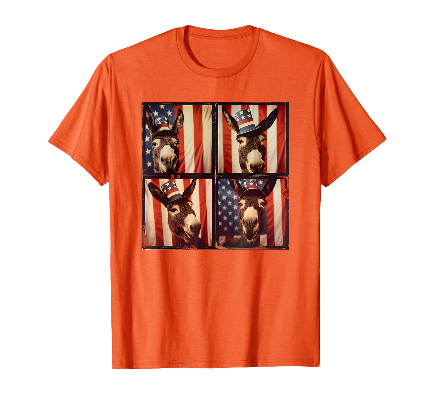Donkey Farmer American Flag Patriotic 4th Of July Donkey Women Kids Men T-Shirt