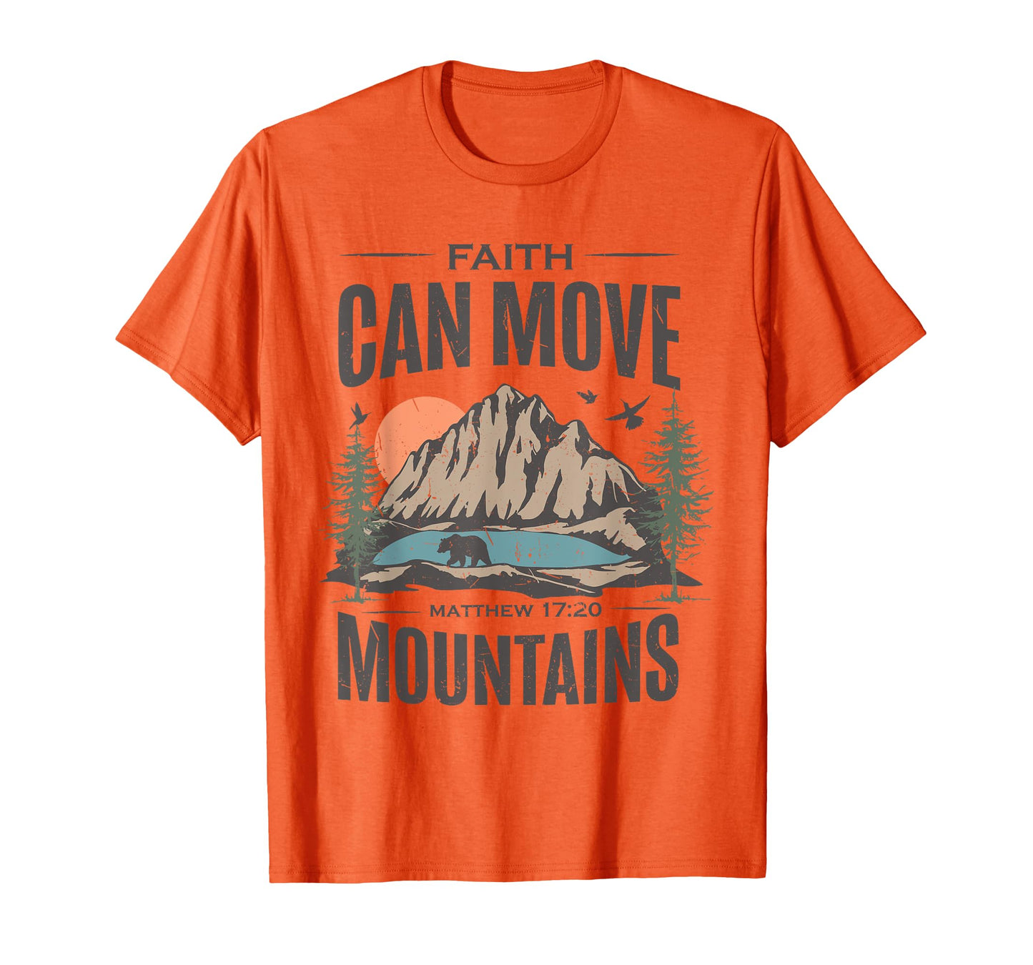 Christian Jesus Tee Bible Verse Faith Can Move Mountains T-Shirt