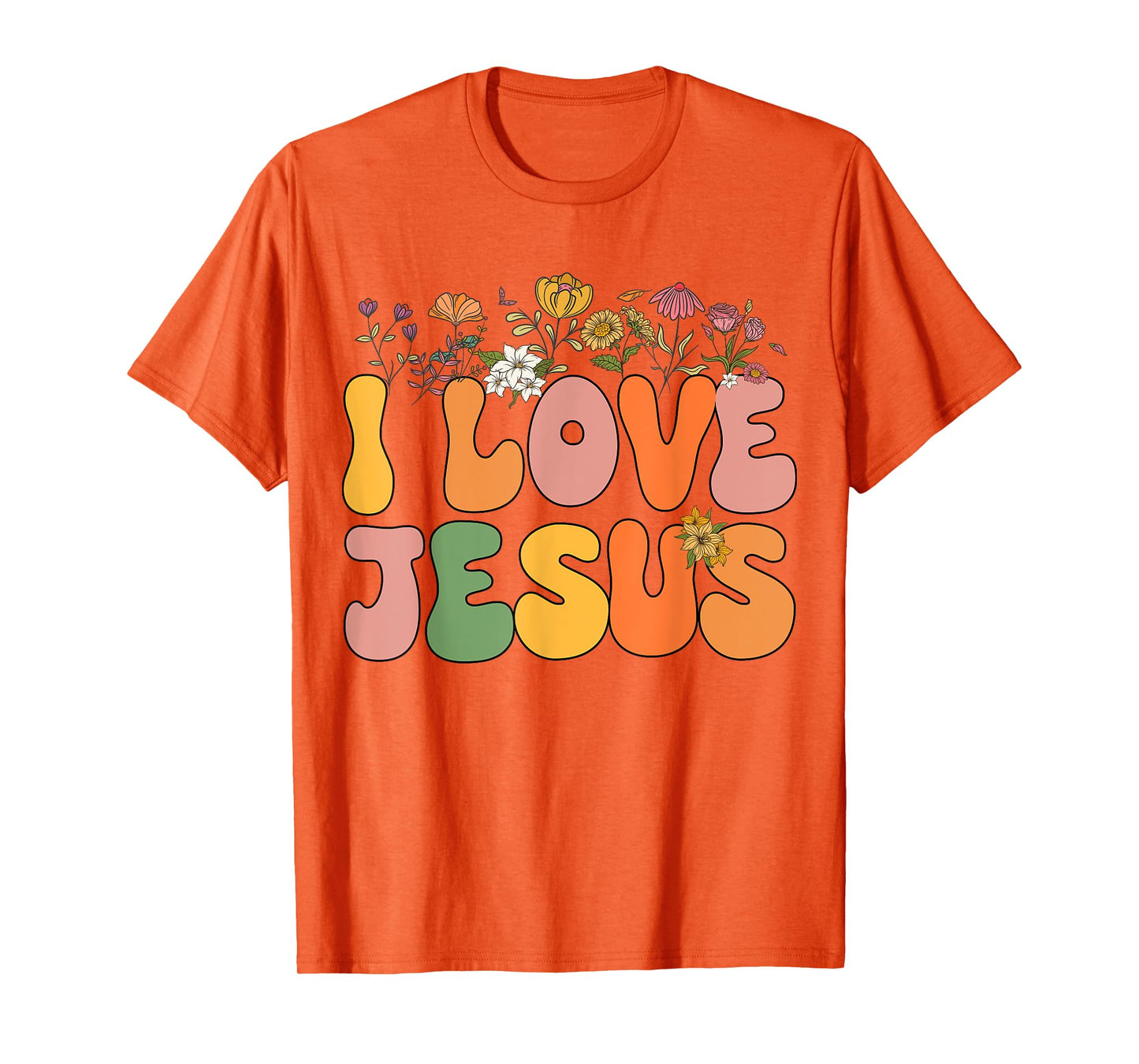 Girls I Love Jesus-Shirt Groovy Women Kids Toddler Christian T-Shirt