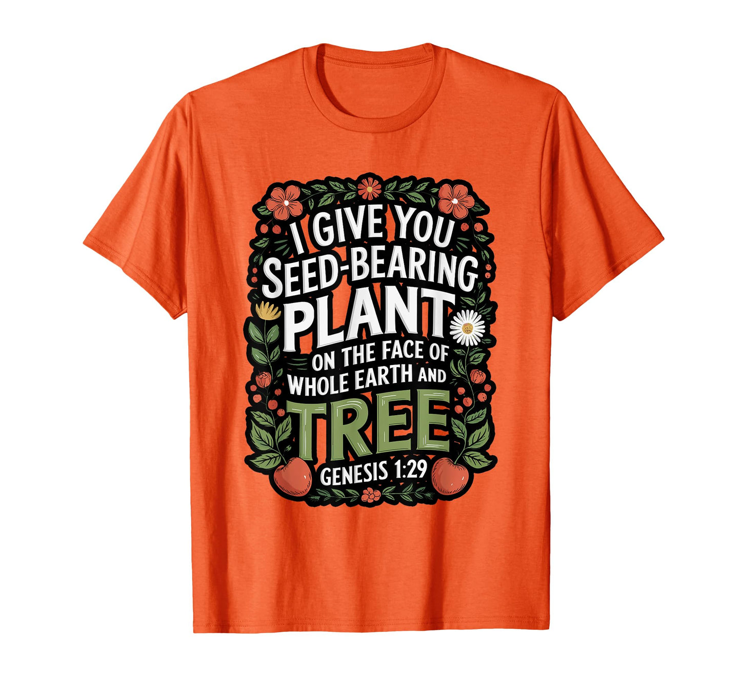 Genesis 1:29 Plant Based Diet Vegan Bible Verse T-Shirt