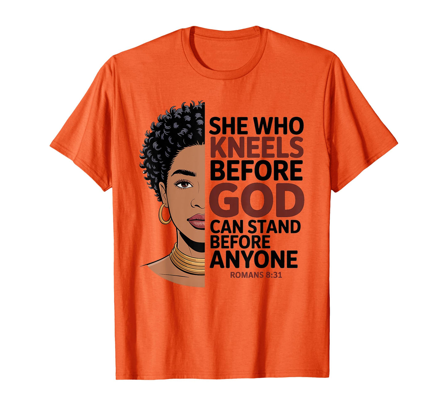 Christian Black Queen Melanin Poppin Faith Inspirational T-Shirt