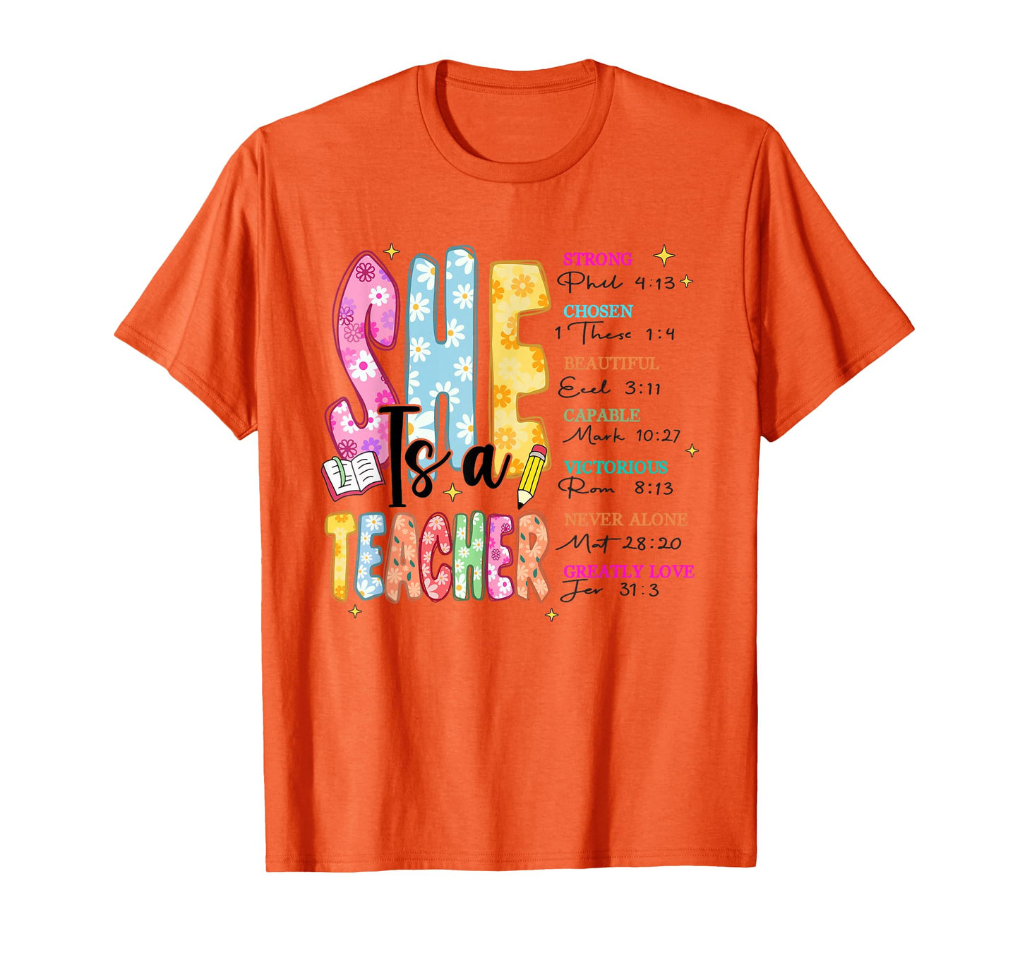 Women Bible Verse Christian Teacher God Says Back To School T-Shirt