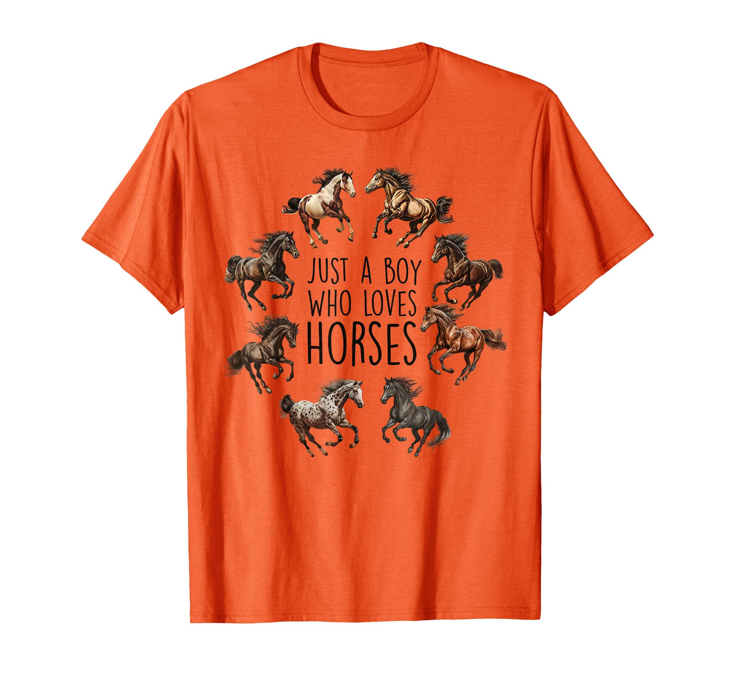 Just A Boy Who Loves Horses, Horse Breeds, Horseback Riding T-Shirt