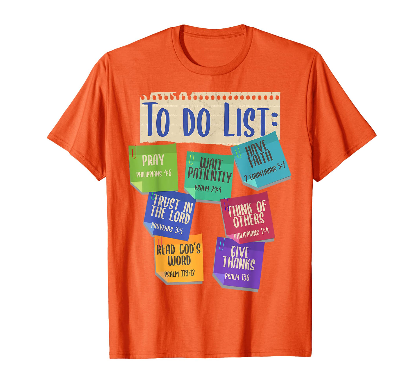 Christian To Do List Faith Bible Verse Religious Christian T-Shirt