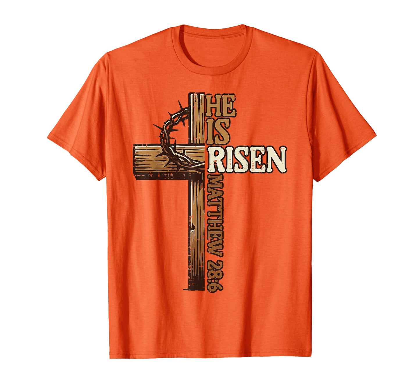 Easter Cross He Is Risen Jesus Christian Men Women Kid Youth T-Shirt