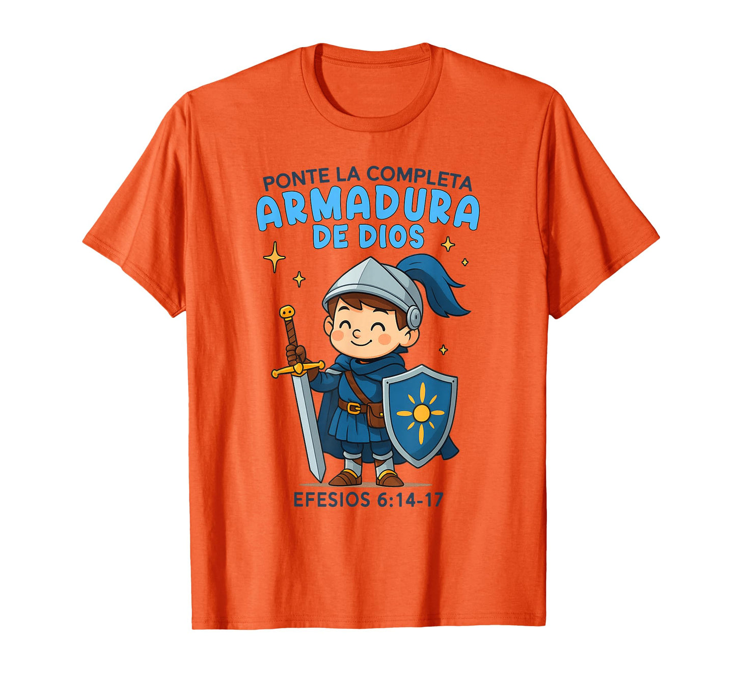 Christian Boy Full Armor Of God Bible Verse Armadura de Dios T-Shirt