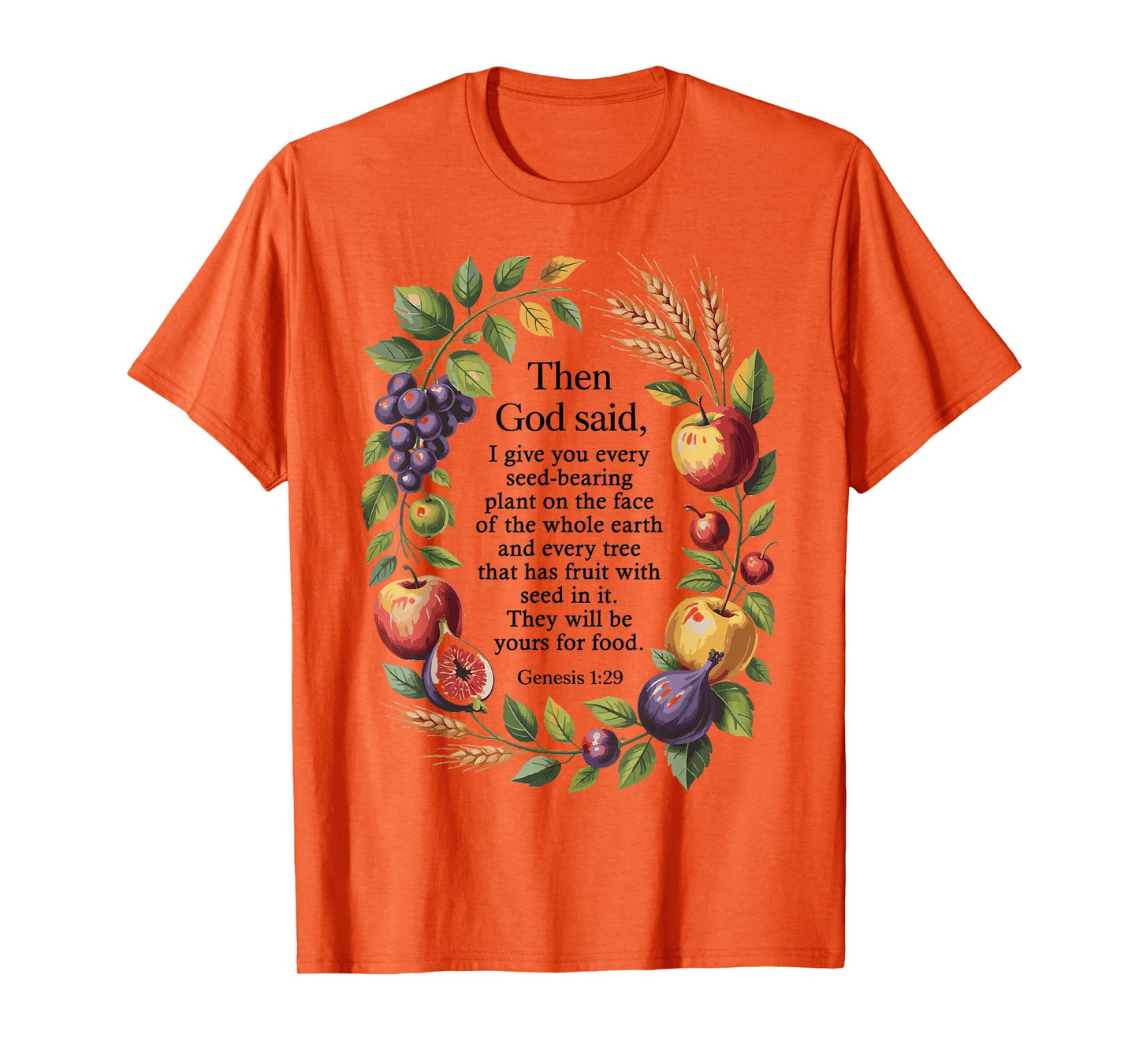 Genesis 1:29 Plant Based Diet Vegan Bible Verse T-Shirt